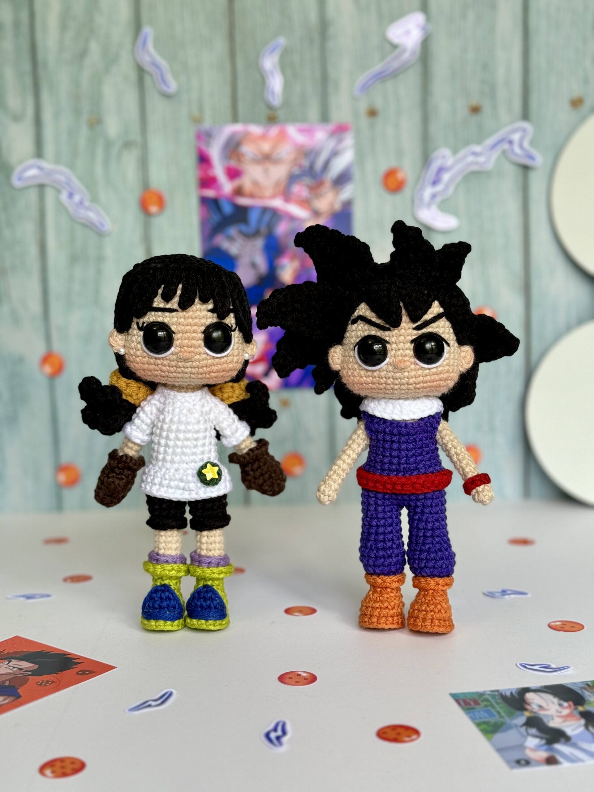 gohan y videl patrón digital 2 en 1 gohan y videl patrón digital 2 en 1