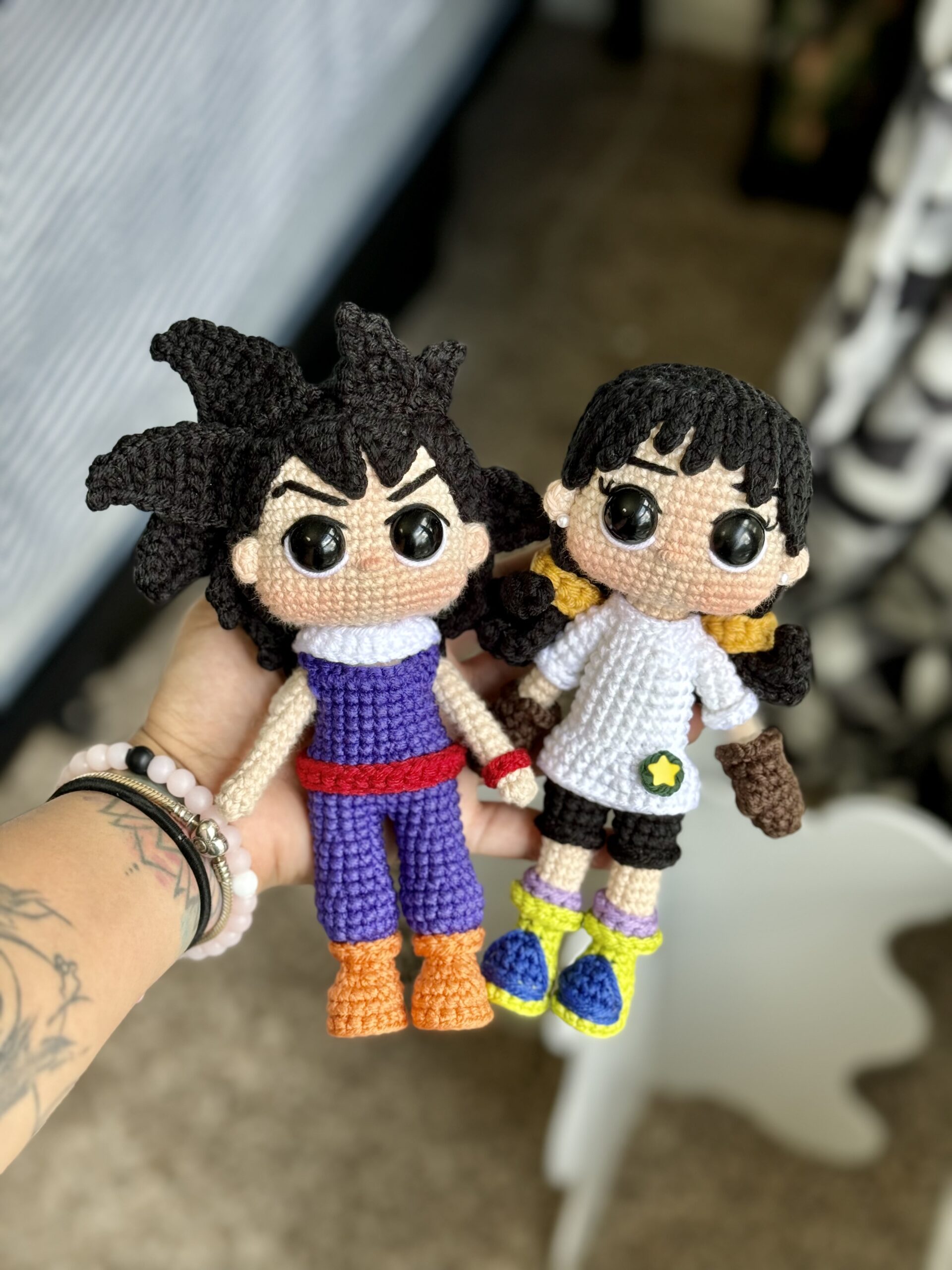 gohan y videl patrón digital 2 en 1 gohan y videl patrón digital 2 en 1