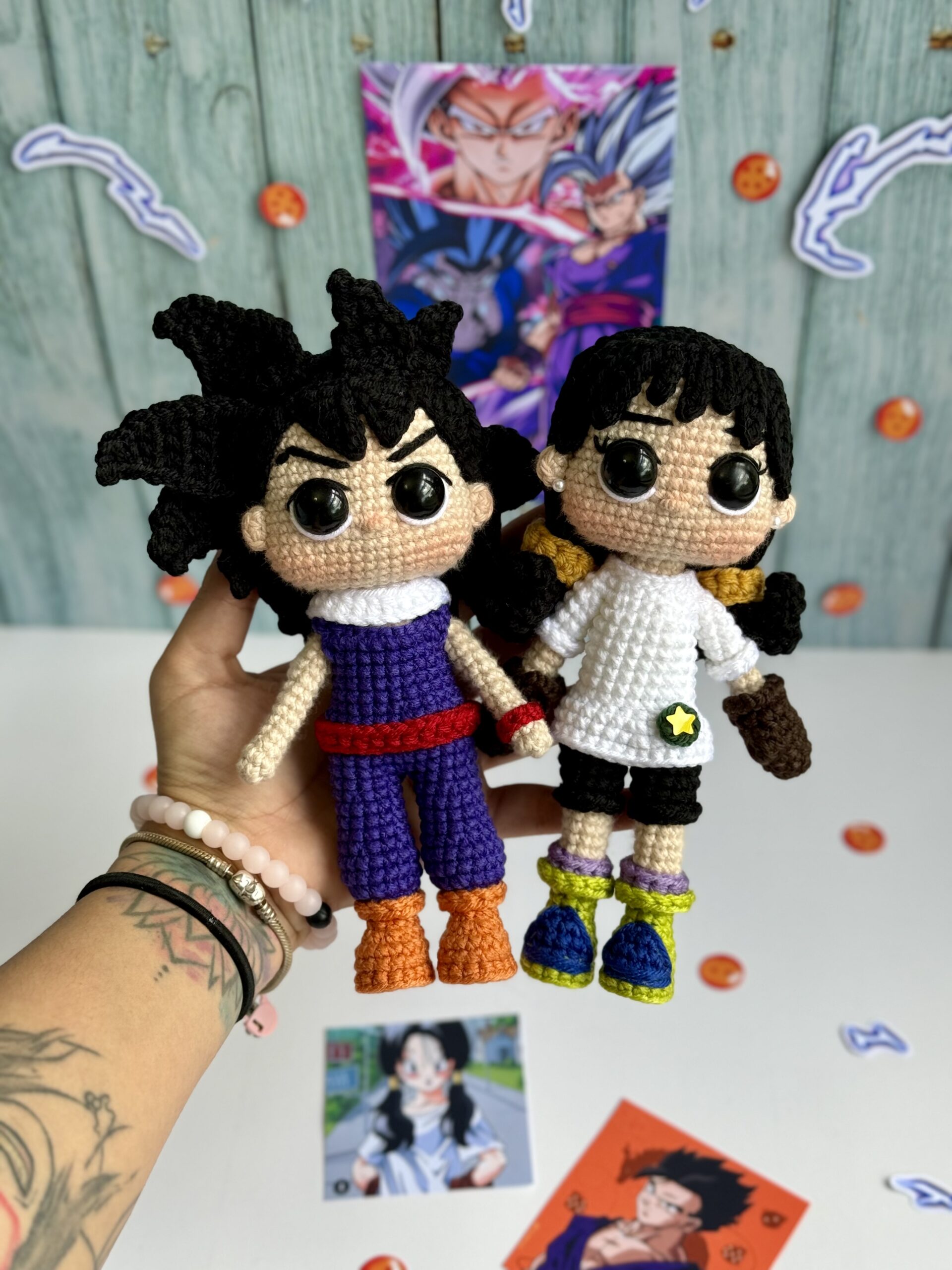 gohan y videl patrón digital 2 en 1 gohan y videl patrón digital 2 en 1