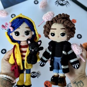 coraline & wybie patrón digital 3 en 1